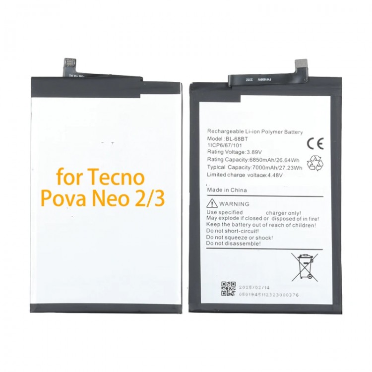 Tecno Pova NEO 3 Batarya Pil Orjinal Mah Logosuz Ürün BL-68BT