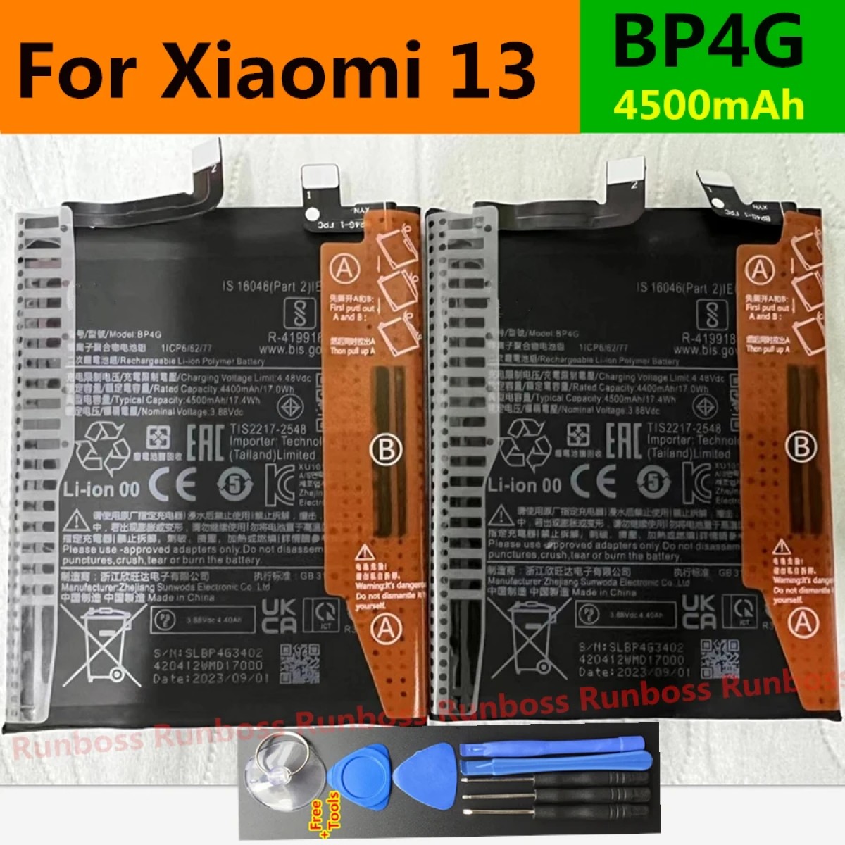 Xiaomi Mİ 13 Batarya Pil Orjinal Mah Logosuz Ürün BP4G