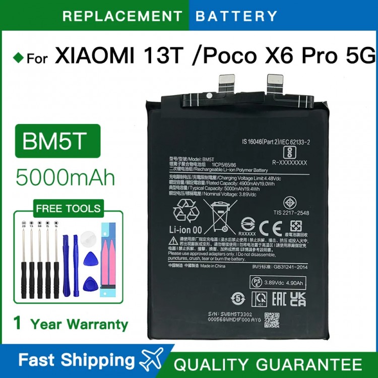 Xiaomi Poco X6 PRO Batarya Pil Orjinal Mah Logosuz Ürün BM5T