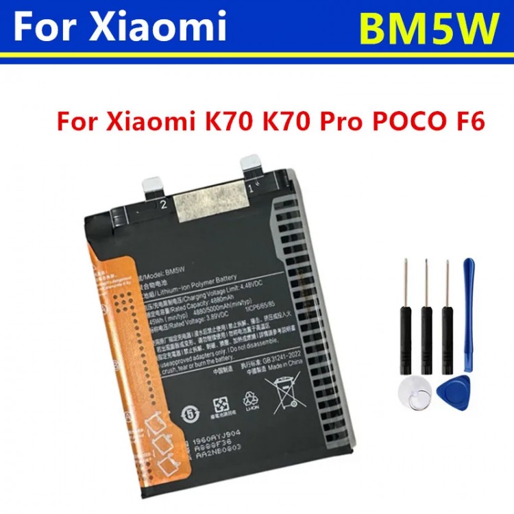 Xiaomi Poco F6 PRO Batarya Pil Orjinal Mah Logosuz Ürün BM5W