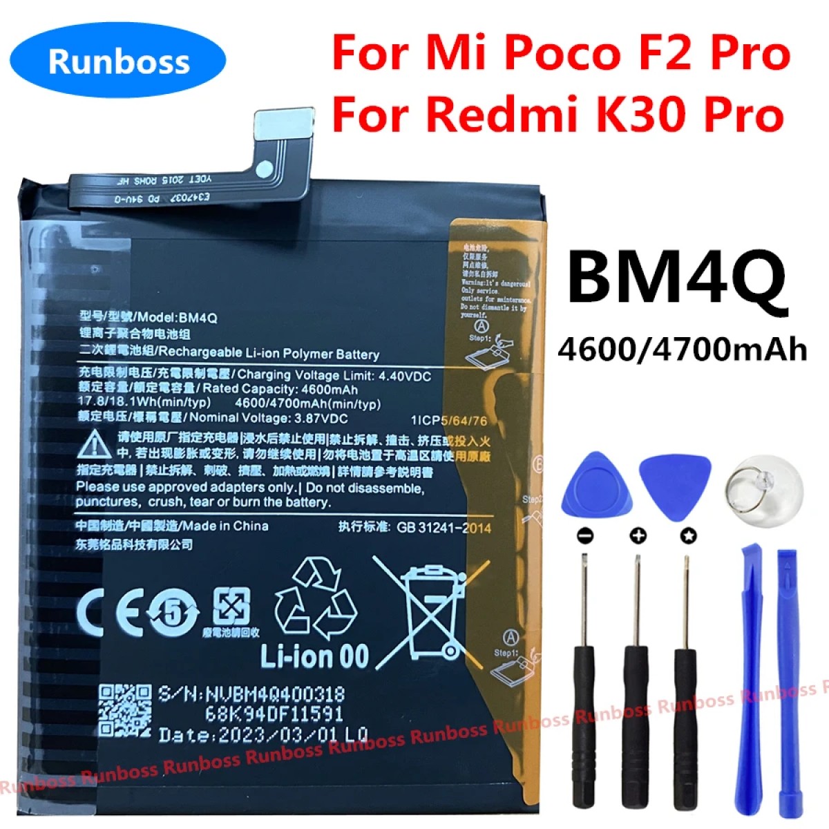 Xiaomi Redmi K30 PRO Batarya Pil Orjinal Mah Logosuz Ürün BM4Q