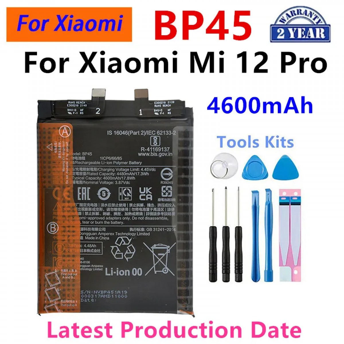 Xiaomi Mİ 12 PRO Batarya Pil Orjinal Mah Logosuz Ürün BP45
