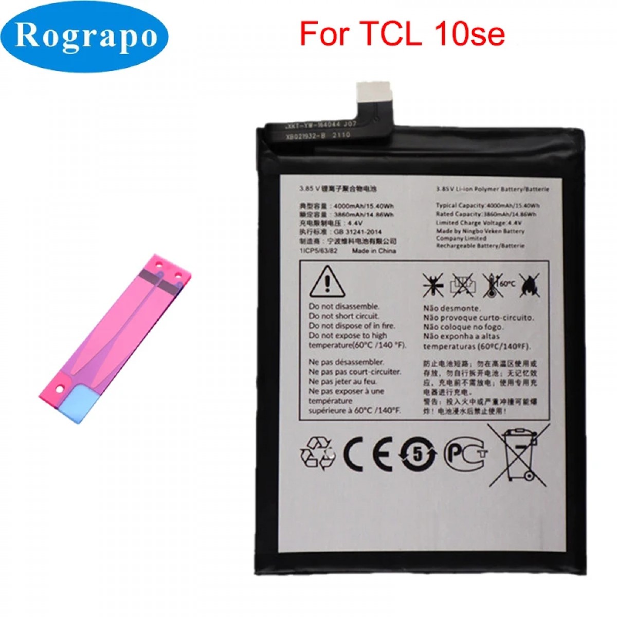 TCL 10SE Batarya Pil Orjinal Mah Logosuz Ürün