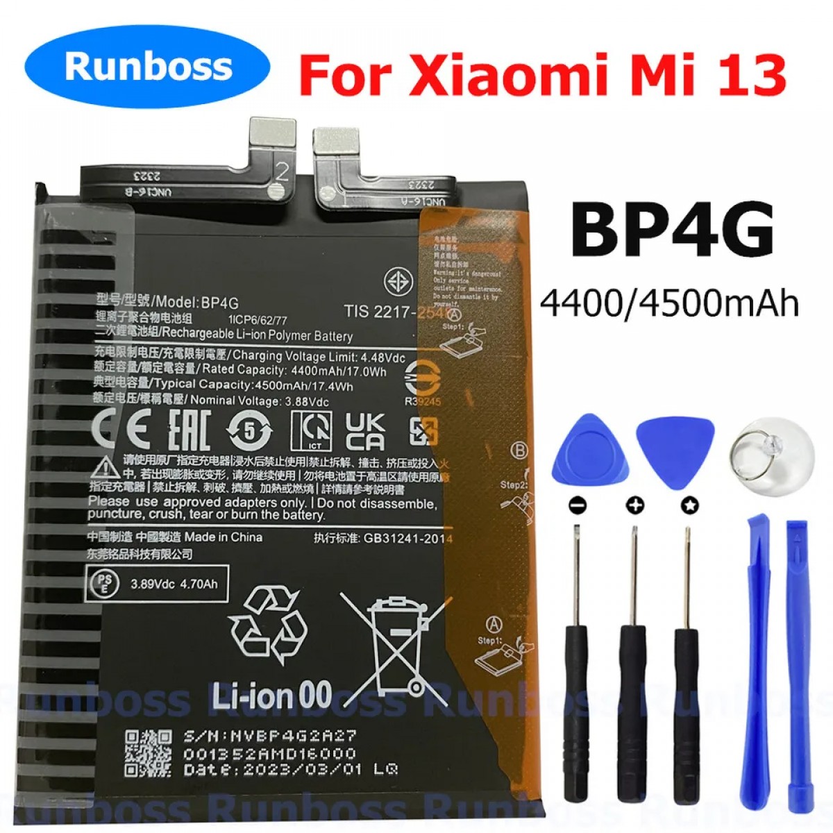 Xiaomi Mİ 13 Batarya Pil Orjinal Mah Logosuz Ürün BP4G