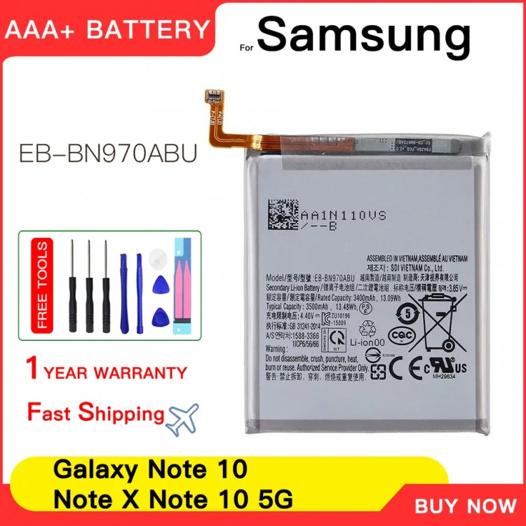 Samsung Note 10 Batarya Pil Orjinal Mah Logosuz Ürün EB-BN970ABY