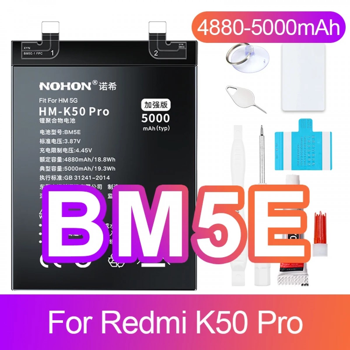 Xiaomi Redmi K50 Batarya Pil Orjinal Mah Logosuz Ürün BM4N