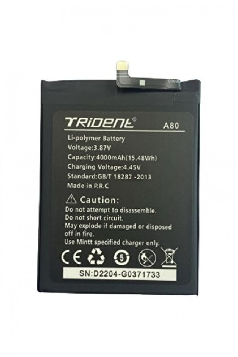Trident A80 Batarya Pil Orjinal Mah Logosuz Ürün