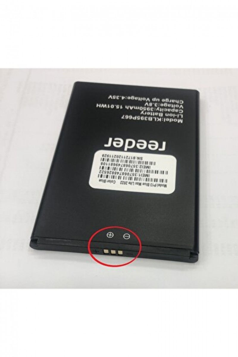Reeder P13 BLUE MAX PRO LİTE 2022 Batarya Pil Orjinal Mah Logosuz Ürün