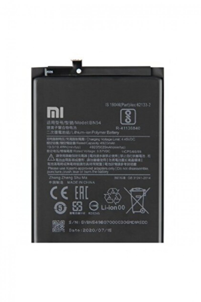 Xiaomi Redmi Note 9 PRO Batarya Pil Orjinal Mah Logosuz Ürün BN53