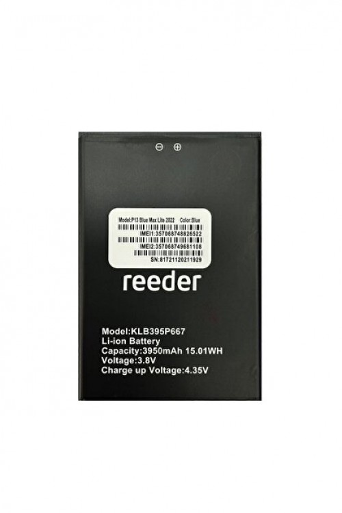 Reeder P13 BLUE MAX LİTE 2022 Batarya Pil Orjinal Mah Logosuz Ürün