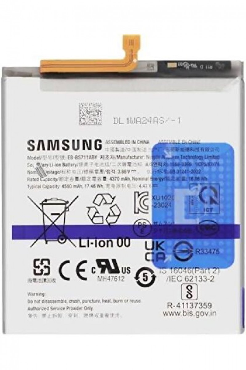 Samsung S23FE Batarya Pil Orjinal Mah Logosuz Ürün EB-BS711ABY Samsung S23FE Batarya Pil Orjinal Mah Logosuz Ürün EB-BS711ABY