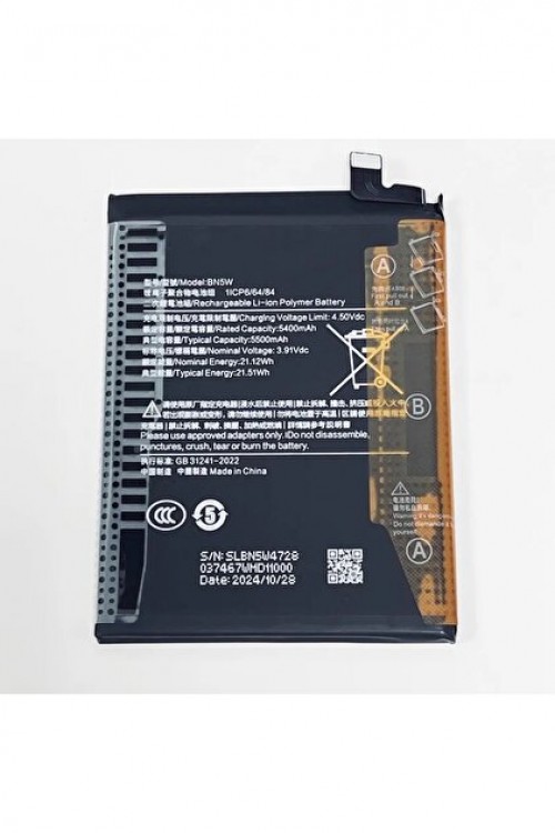 Xiaomi Redmi Note 14 PRO Batarya Pil Orjinal Mah Logosuz Ürün BN5W