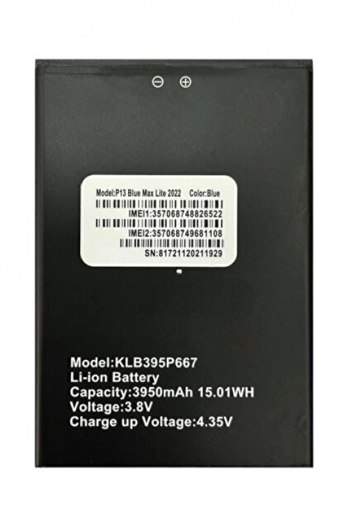 Reeder P13 BLUE MAX LİTE 2022 Batarya Pil Orjinal Mah Logosuz Ürün