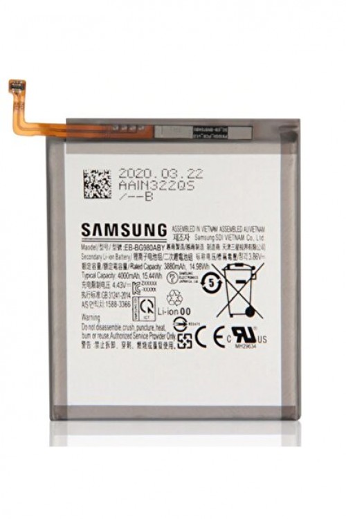 Samsung S20 Batarya Pil Orjinal Mah Logosuz Ürün EB-BG980ABY