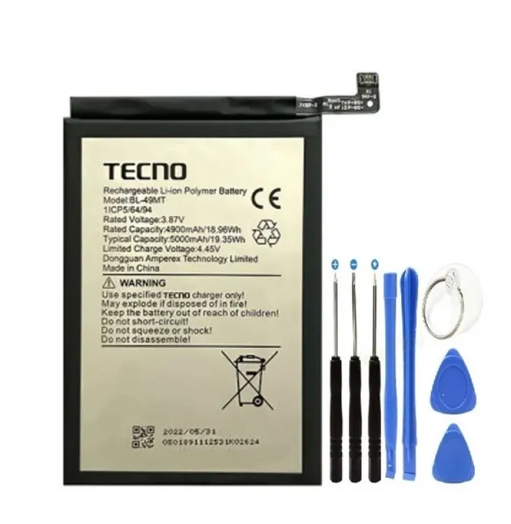 Tecno Camon 19 PRO Batarya Pil Orjinal Mah Logosuz Ürün BL-49MT
