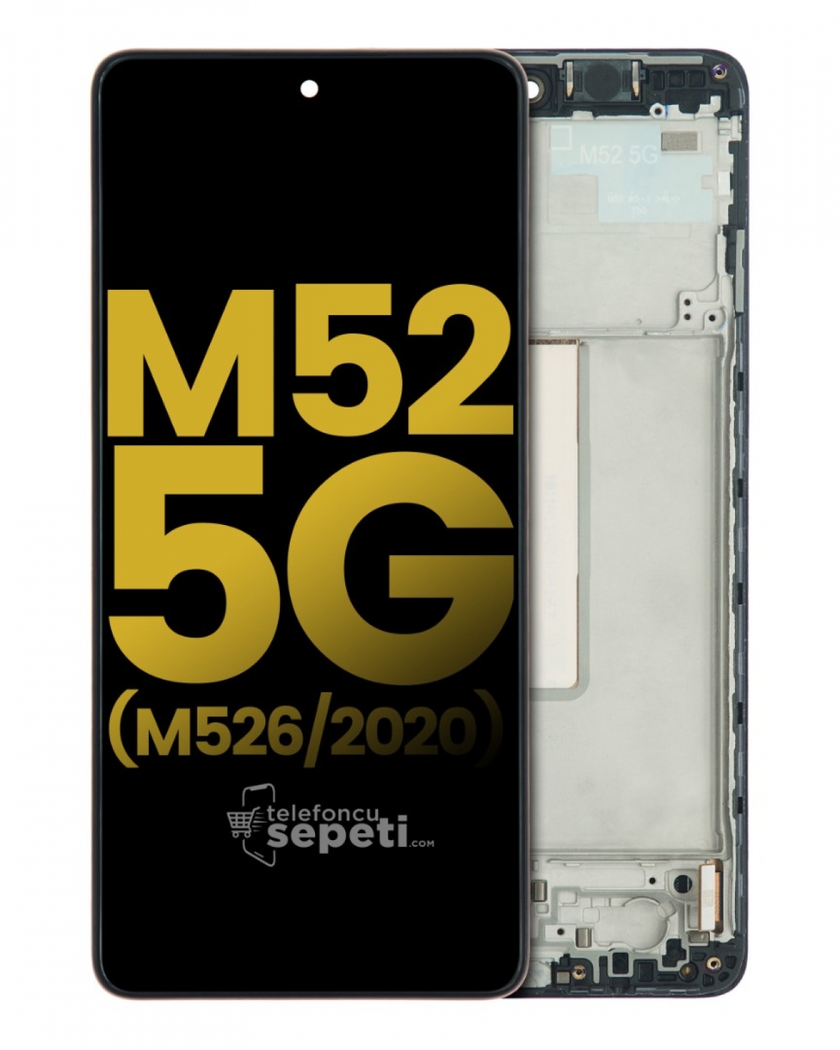 Samsung Galaxy M52 M526 Ekran Dokunmatik Siyah Çıtalı %100 Orijinal