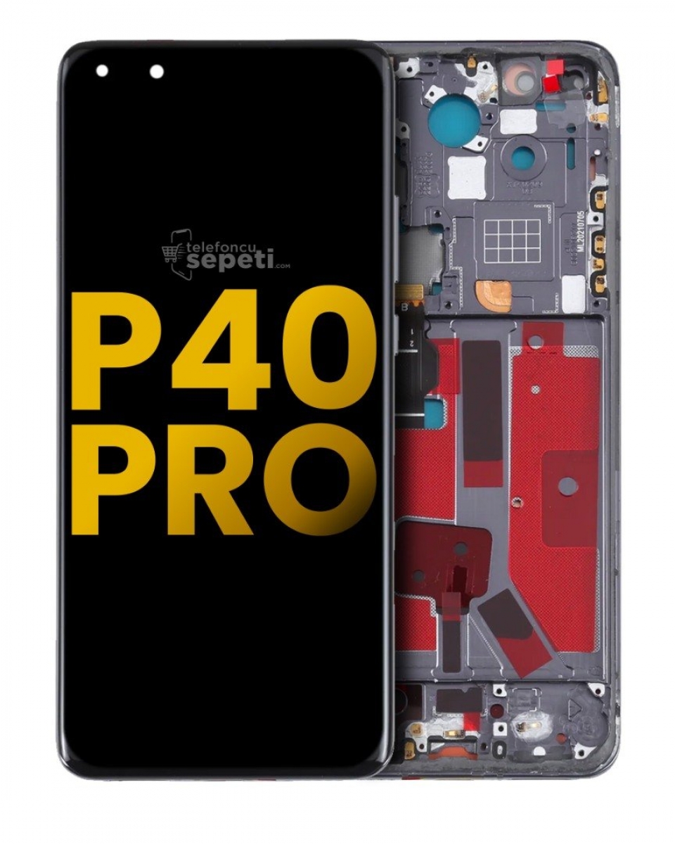 Huawei P40 Pro Ekran Dokunmatik Siyah Çıtalı %100 Orijinal