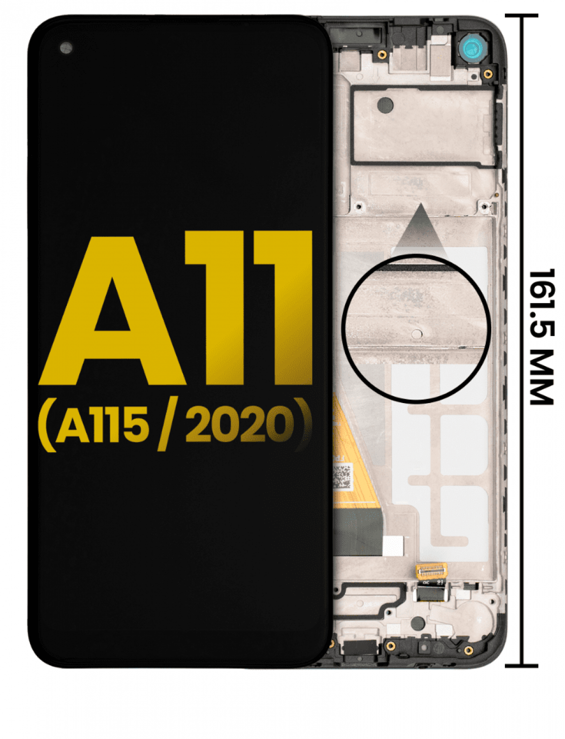 Samsung Galaxy M11 M115F Ekran Dokunmatik Siyah Çıtalı Orijinal