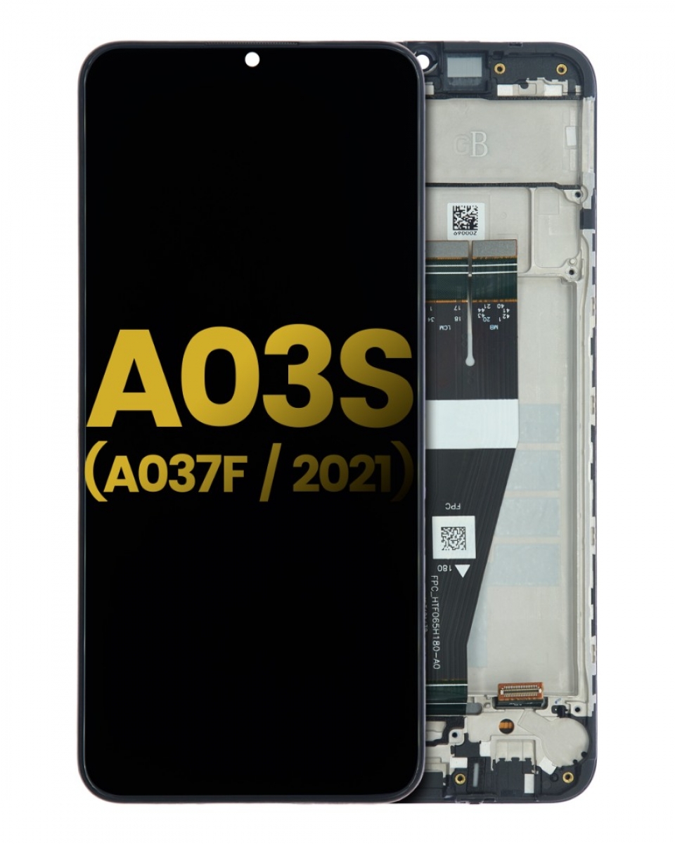 Samsung Galaxy A03s A037 Ekran Dokunmatik Siyah Çıtalı Orjinal