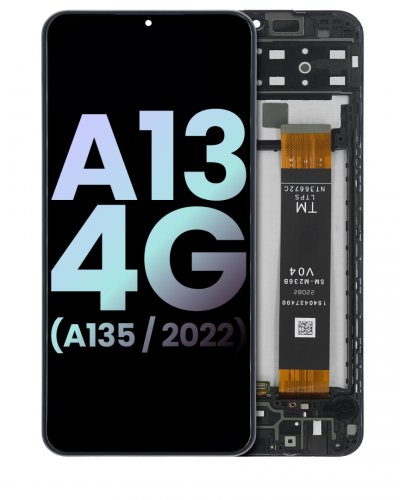 Samsung Galaxy A13 A135 Ekran Dokunmatik Siyah Çıtalı A Plus Kalite