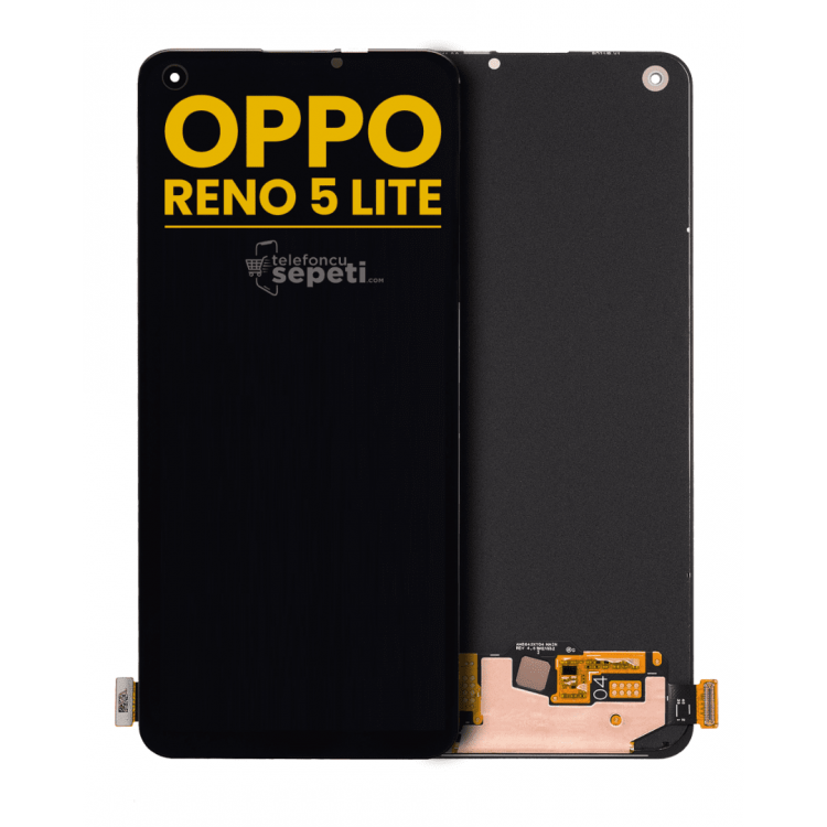 Oppo Reno 5 Lite Ekran Dokunmatik Siyah Çıtasız Oled