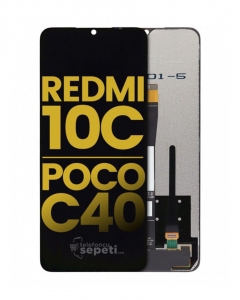 Xiaomi Poco c40 Ekran Dokunmatik Siyah Çıtasız Orjinal