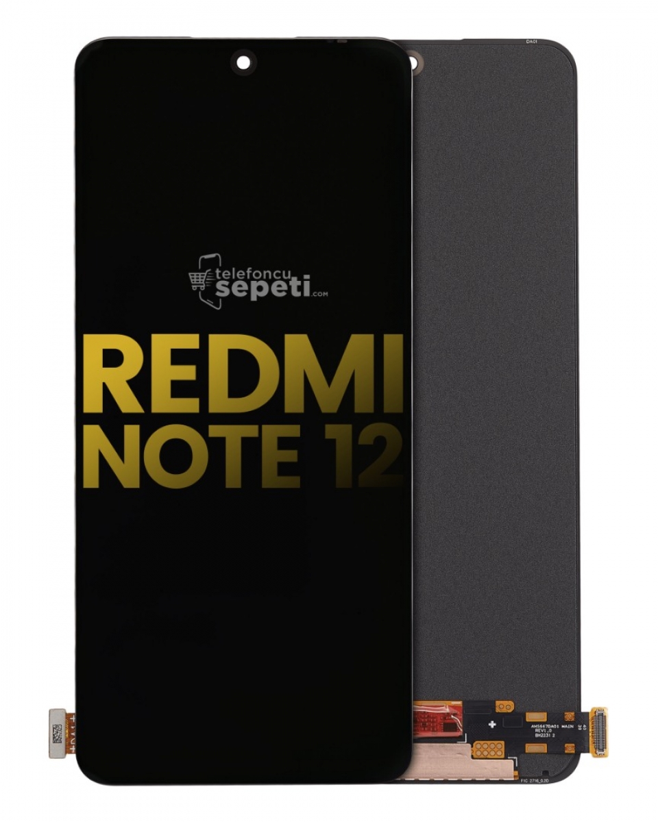 Xiaomi Redmi Note 12 Ekran Dokunmatik Siyah Çıtasız Orijinal