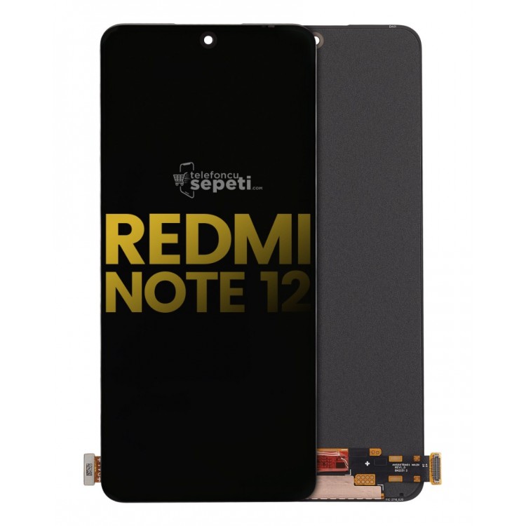 Xiaomi Redmi Note 12 Ekran Dokunmatik Siyah Çıtasız Orijinal