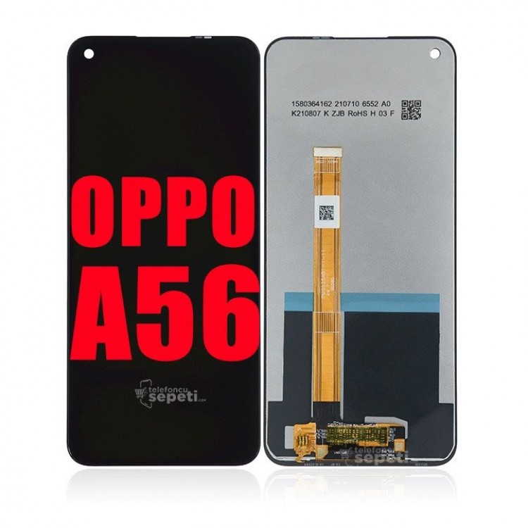 Oppo A56 Ekran Dokunmatik Siyah Çıtasız Orijinal