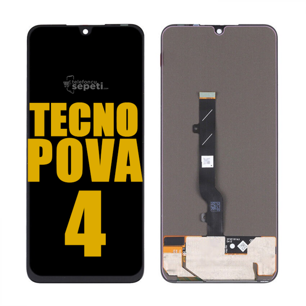 Tecno Pova 4 Ekran Dokunmatik Siyah Çıtasız A Plus Kalite