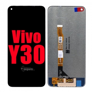 Vivo Y30 Ekran Dokunmatik Siyah Çıtasız Orjinal