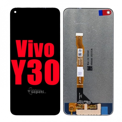 Vivo Y30 Ekran Dokunmatik Siyah Çıtasız %100 Orijinal