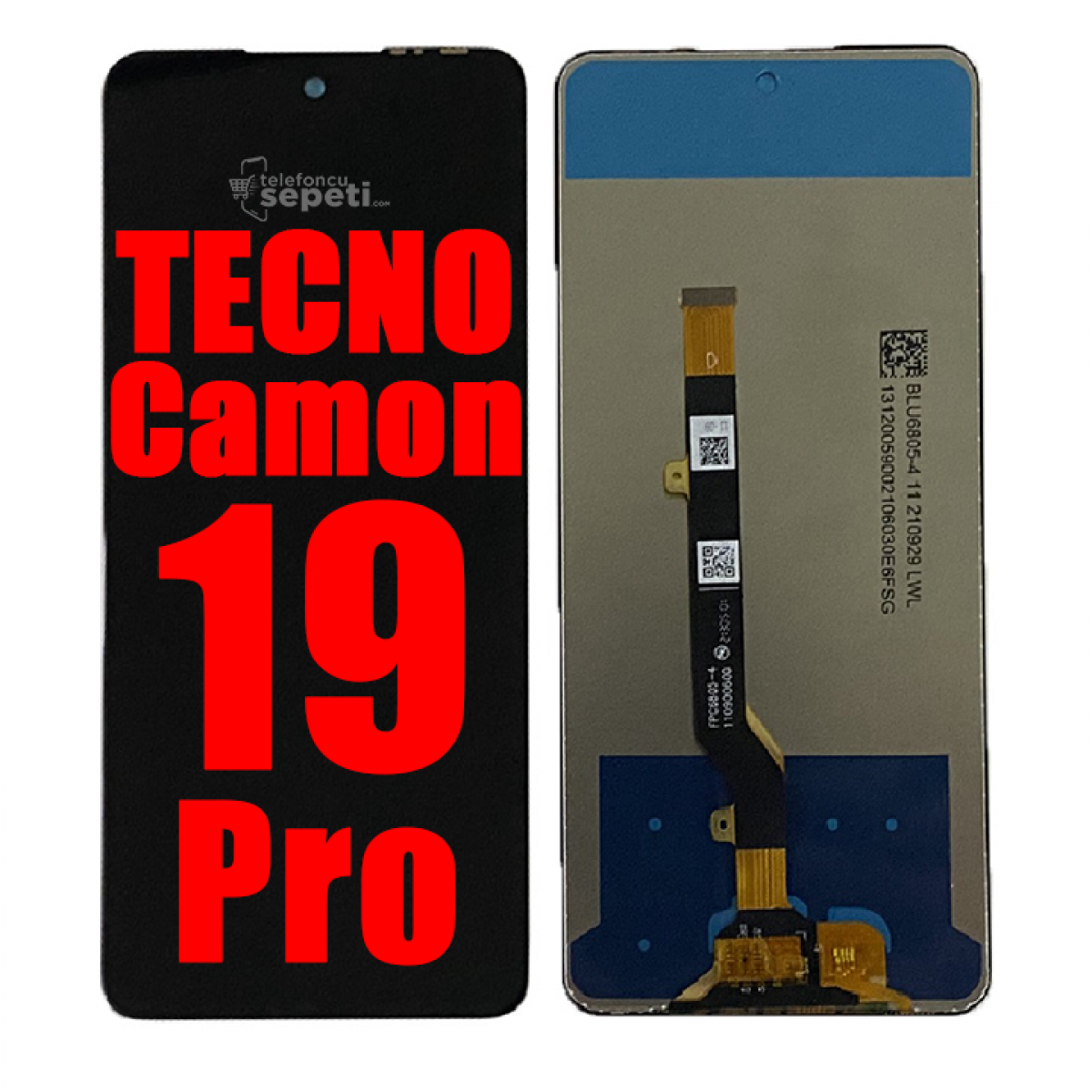 Tecno Camon 19 Pro Ekran Dokunmatik Siyah Çıtasız %100 Orijinal