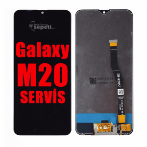 Samsung Galaxy M20 M205 Ekran Dokunmatik Siyah Çıtasız Orijinal
