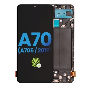 Samsung Galaxy A70 A705 Ekran Dokunmatik Siyah Çıtalı Revize