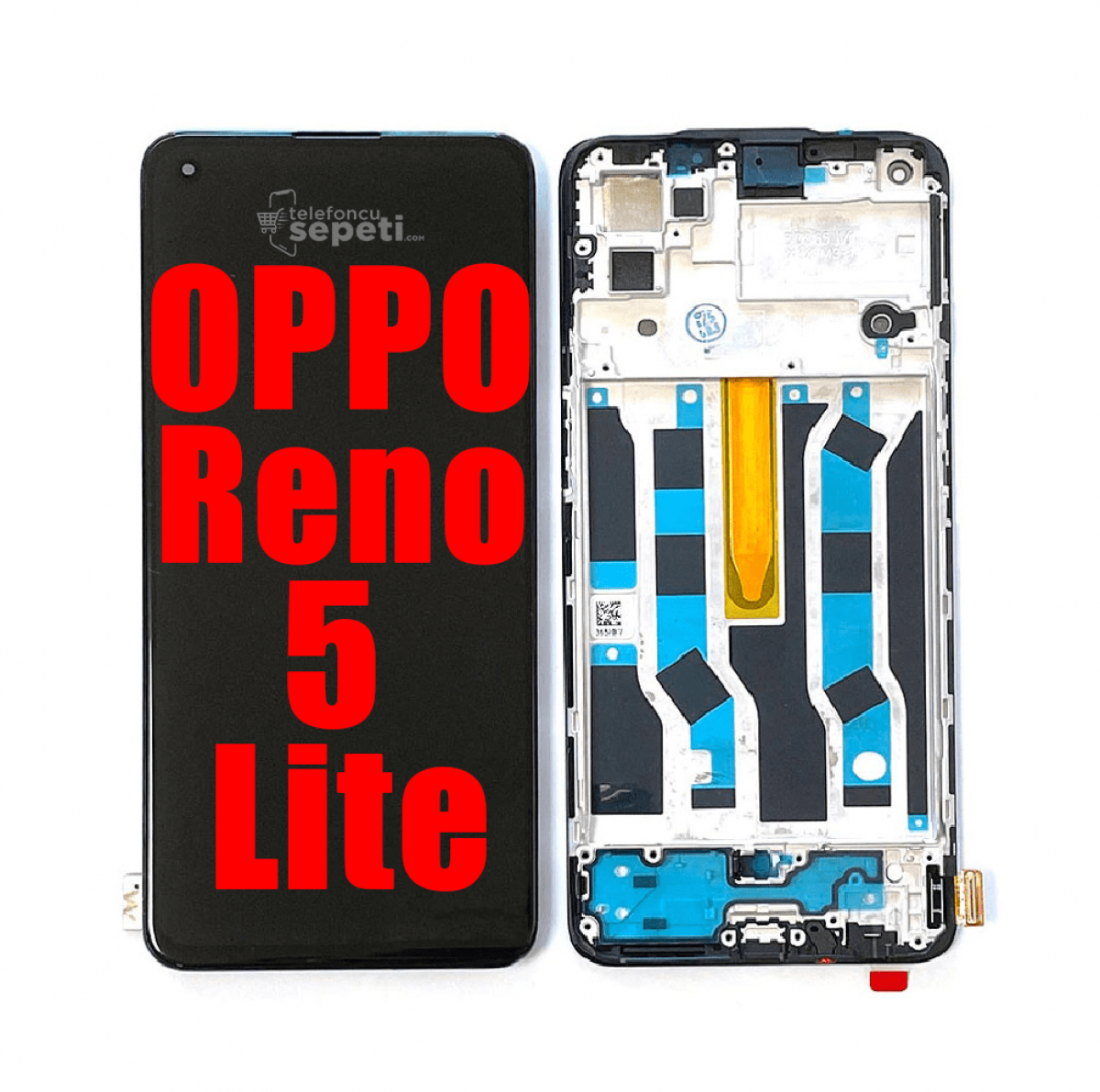 Oppo Reno 5 Lite Ekran Dokunmatik Siyah Çıtalı %100 Oled Birebir Ürün