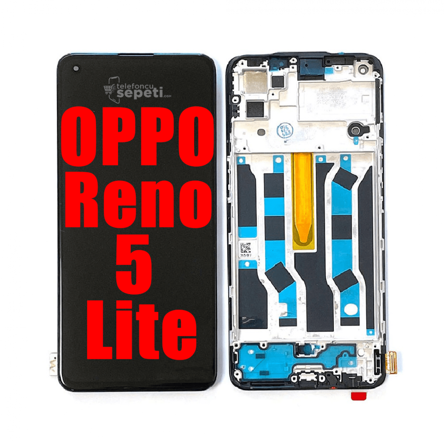 Oppo Reno 5 Lite Ekran Dokunmatik Siyah Çıtalı %100 Oled Birebir Ürün