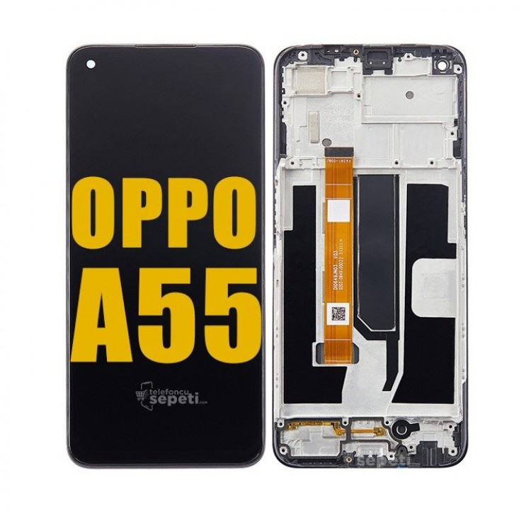 Oppo A55 Ekran Dokunmatik Siyah Çıtalı A Plus Kalite