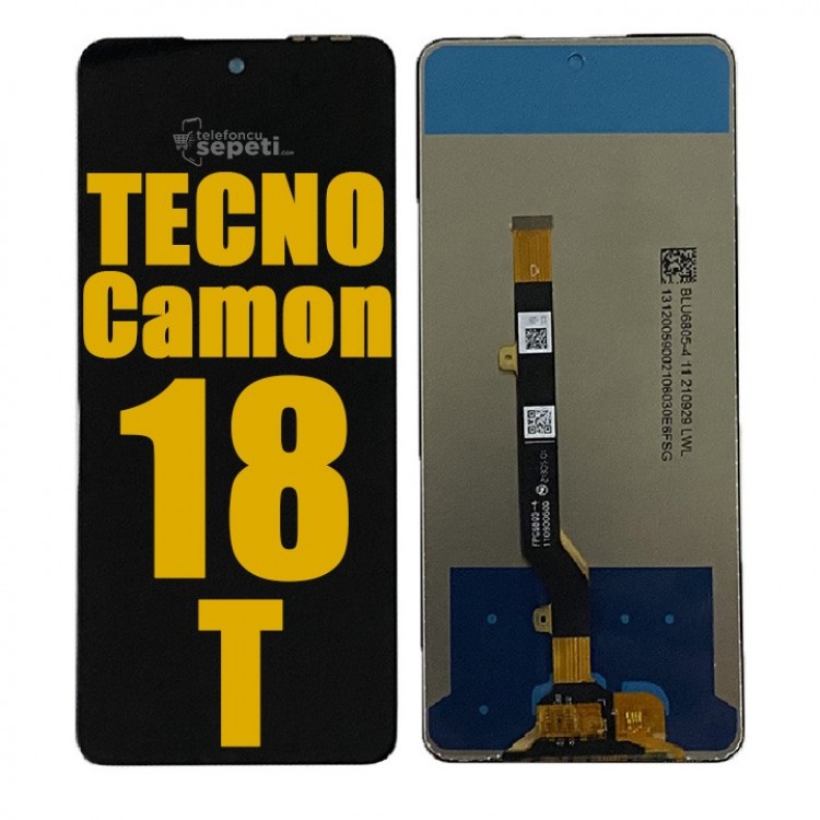 Tecno Camon 18T Ekran Dokunmatik Siyah Çıtasız A Plus Kalite
