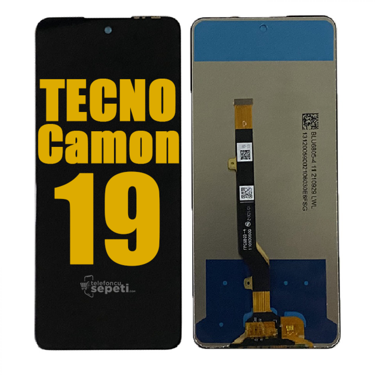 Tecno Camon 19 Ekran Dokunmatik Siyah Çıtasız A Plus Kalite