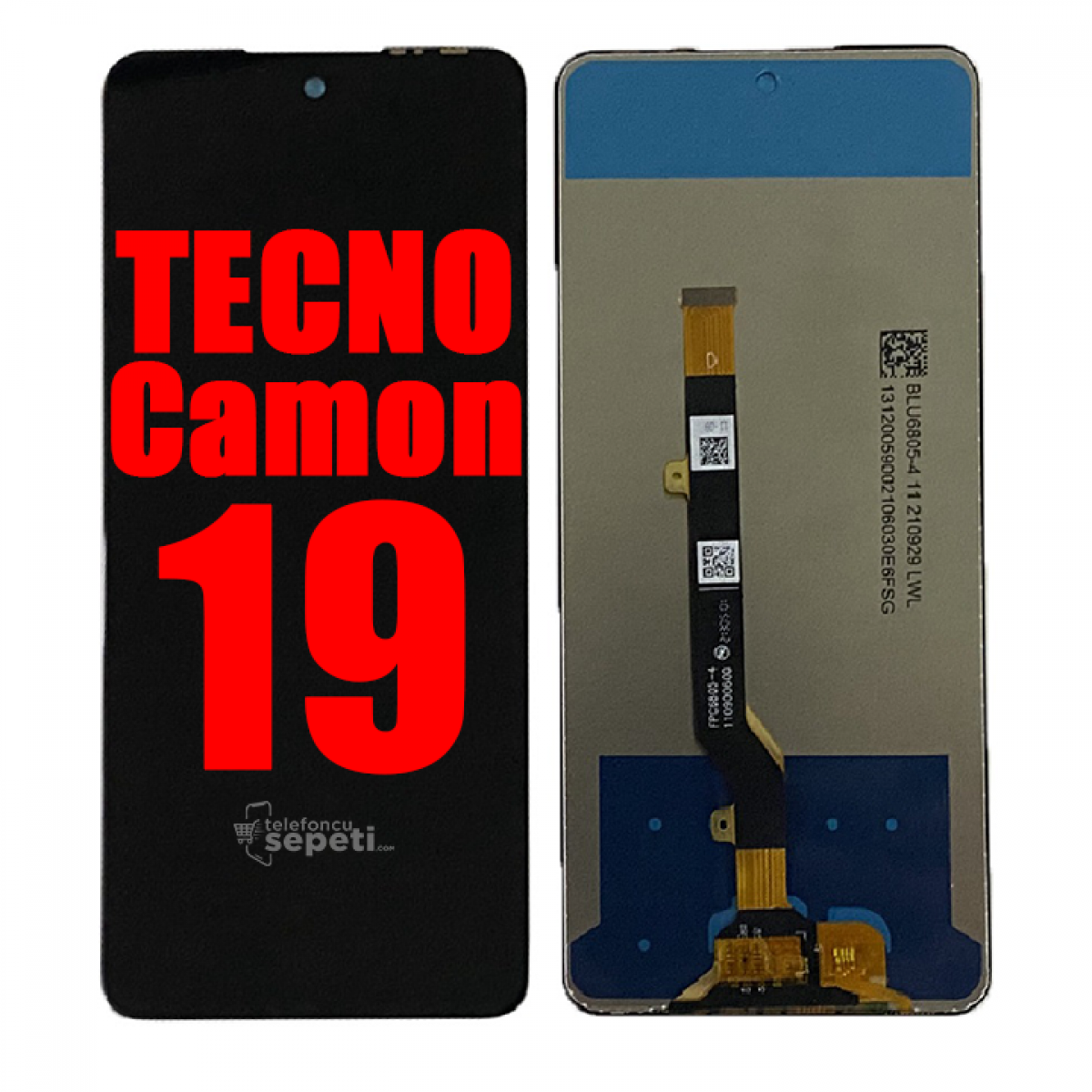 Tecno Camon 19 Ekran Dokunmatik Siyah Çıtasız %100 Orijinal