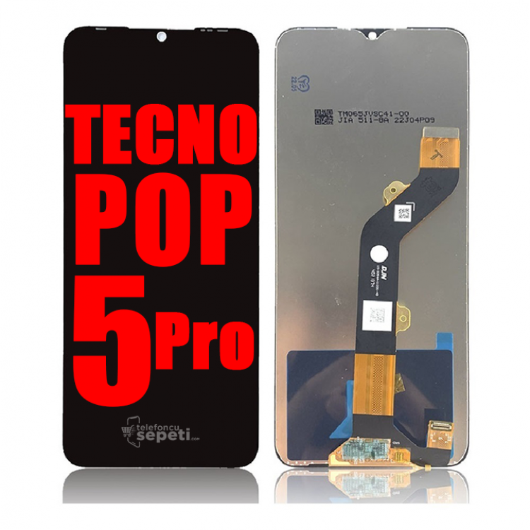 Tecno Pop 5 Pro Ekran Dokunmatik Siyah Çıtasız Orijinal
