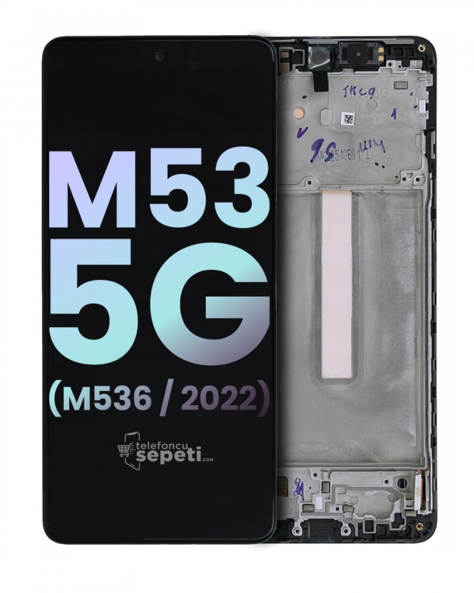 Samsung Galaxy M53 M536 Ekran Dokunmatik Siyah Çıtalı %100 Orijinal Samsung Galaxy M53 M536 Ekran Dokunmatik Siyah Çıtalı %100 Orijinal