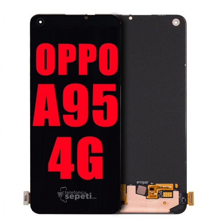 Oppo A95 Ekran Dokunmatik Siyah Çıtasız Orijinal