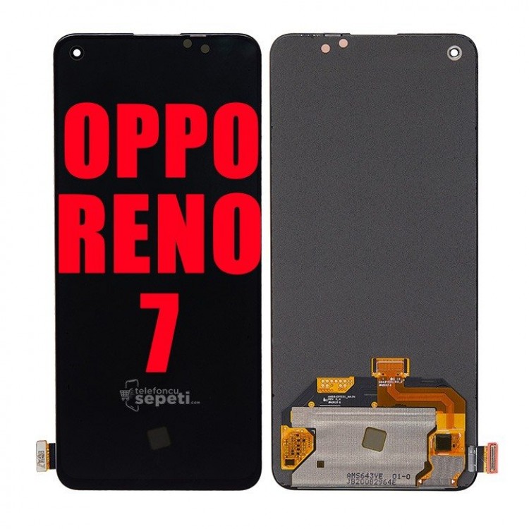 Oppo Reno 7 Ekran Dokunmatik Siyah Çıtasız Orijinal
