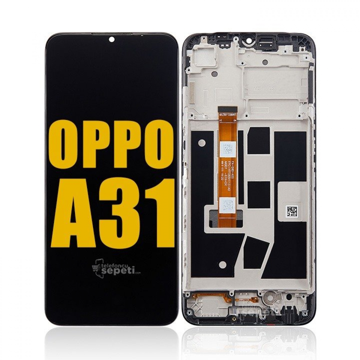 Oppo A31 Ekran Dokunmatik Siyah Çıtalı A Plus Kalite