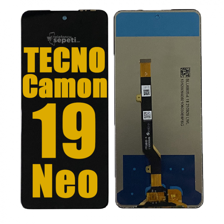 Tecno Camon 19 Neo Ekran Dokunmatik Siyah Çıtasız A Plus Kalite