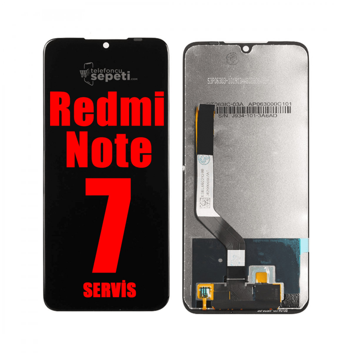 Xiaomi Redmi Note 7 Lcd Ekran Dokunmatik Siyah Çıtasız Orjinal