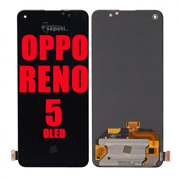 Oppo Reno 5 Ekran Dokunmatik Siyah Çıtasız Oled