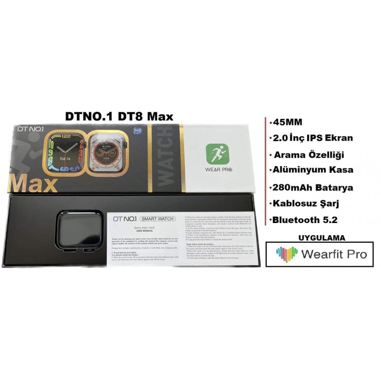 Dt8 Max Smart Watch 8 Series Amoled 45mm
